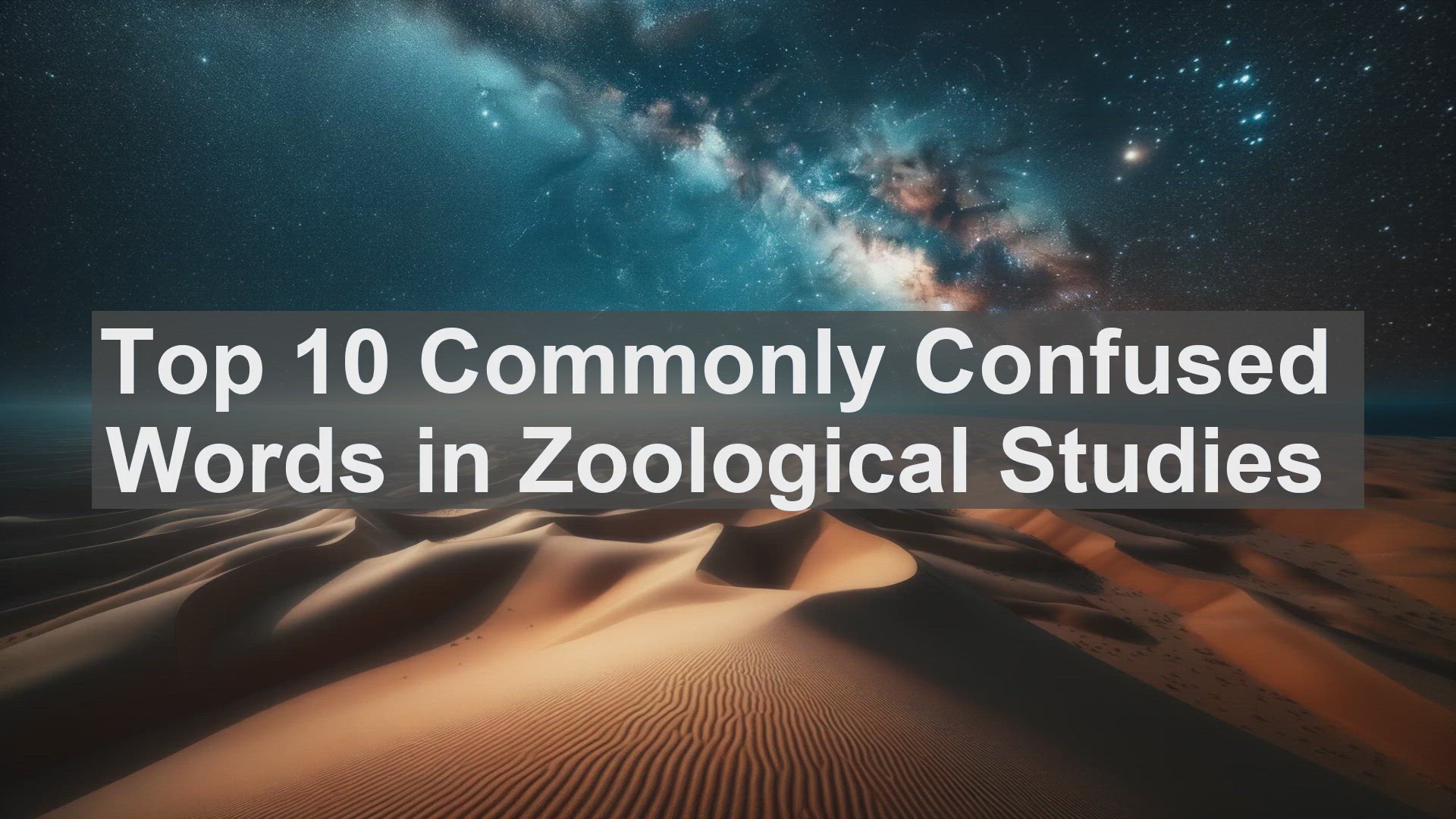 'Video thumbnail for Top 10 Commonly Confused Words in Zoological Studies'