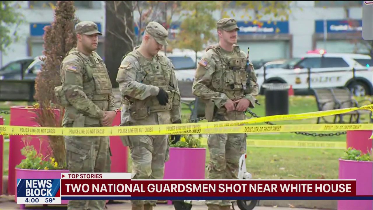 Video thumbnail for 2 National Guardsmen shot near White House; suspect in custody