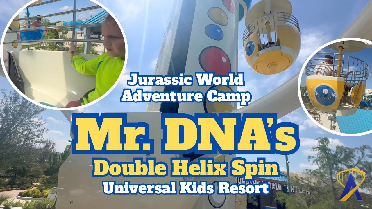 Video thumbnail for FIRST LOOK: Mr. DNA's Double Helix Spin Ride at Universal Kids Resort!
