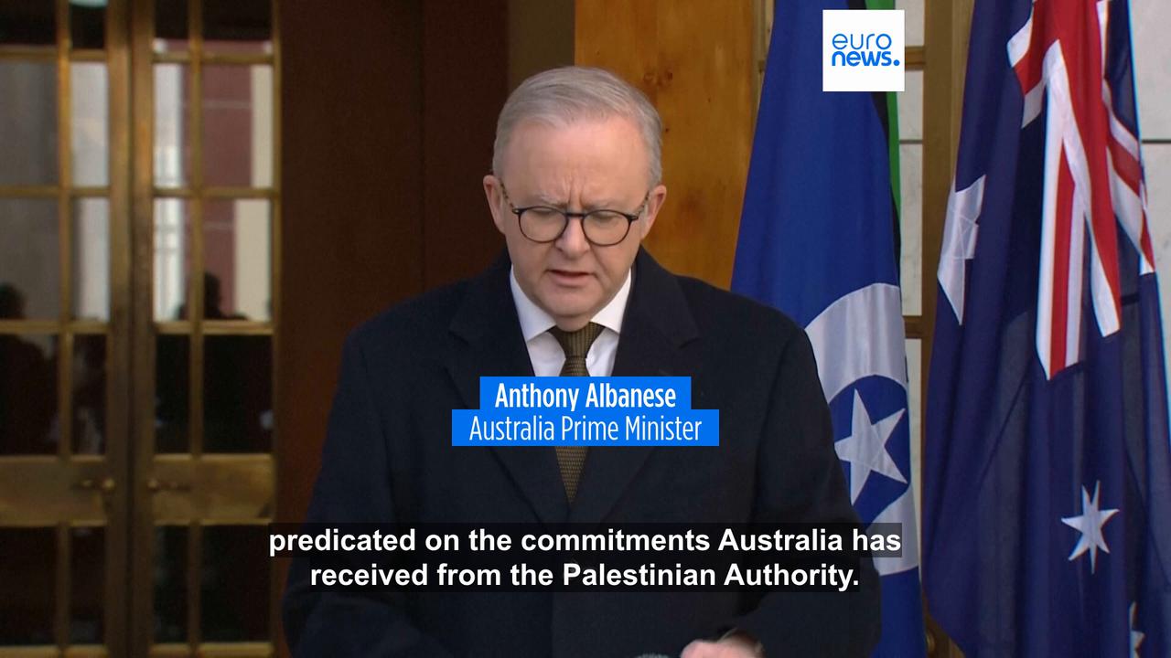 'Video thumbnail for Australia to recognise Palestine in September, PM Anthony Albanese says'