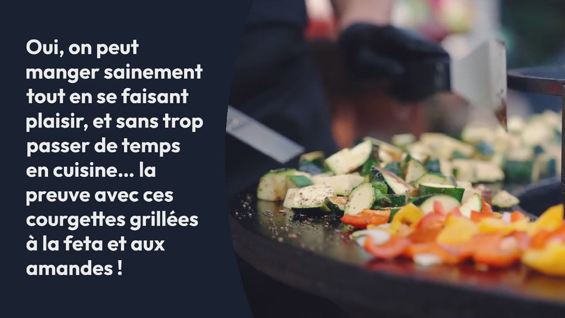 Video thumbnail for Courgettes grillées à la feta et aux amandes