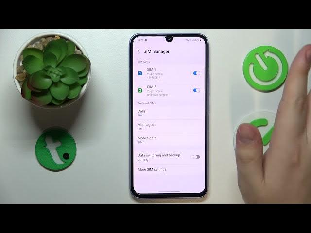 Video thumbnail for How To Change Sim Card Preferences On Samsung Galaxy A34