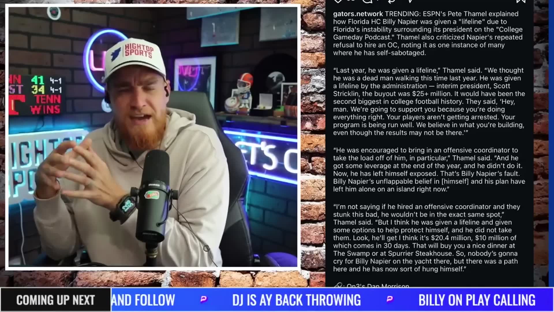 'Video thumbnail for How Scott Stricklin’s Buyout Lifeline Saved Billy Napier Last Year'