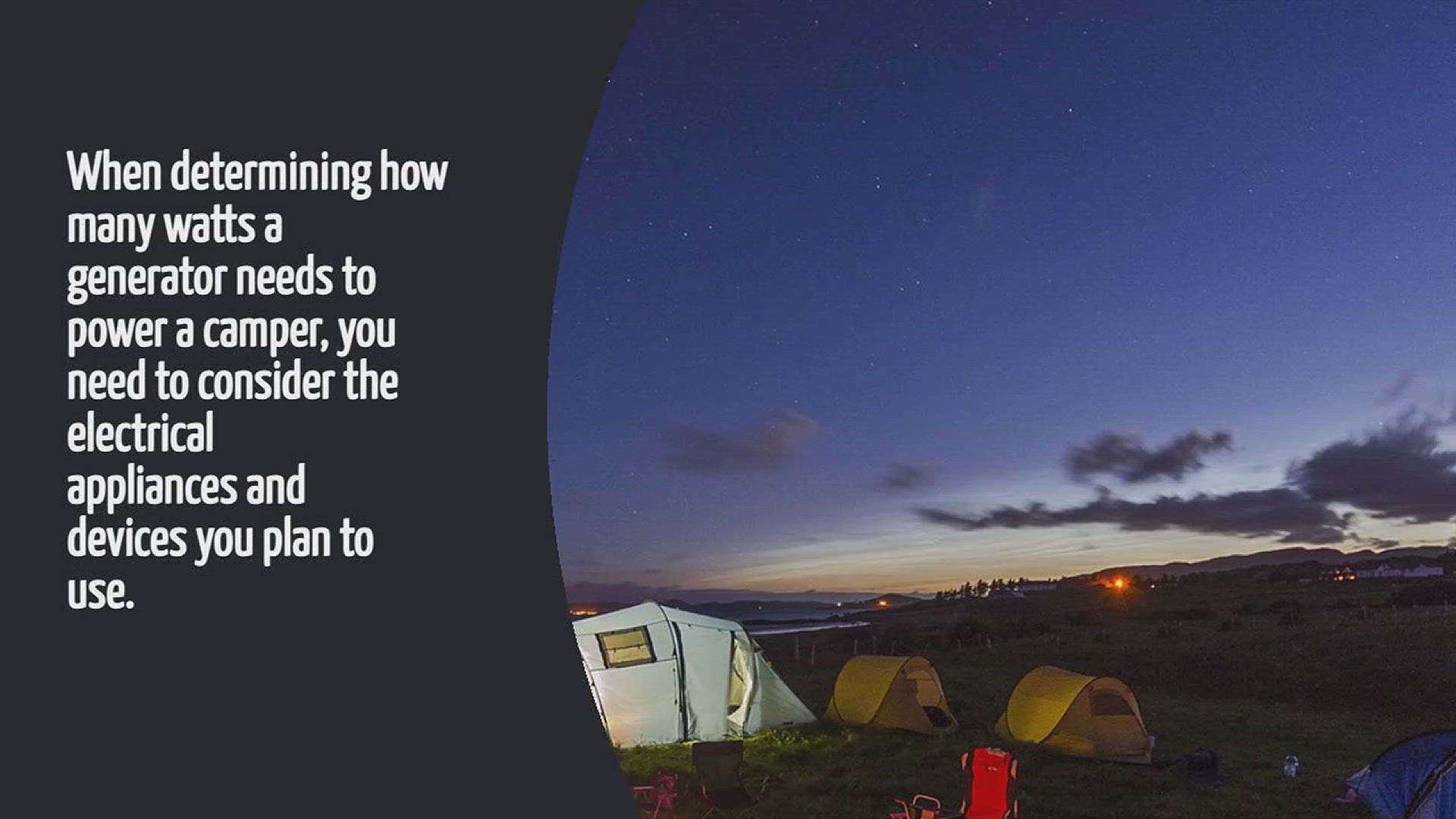 Video thumbnail for How Many Watt Generator To Run A Camper