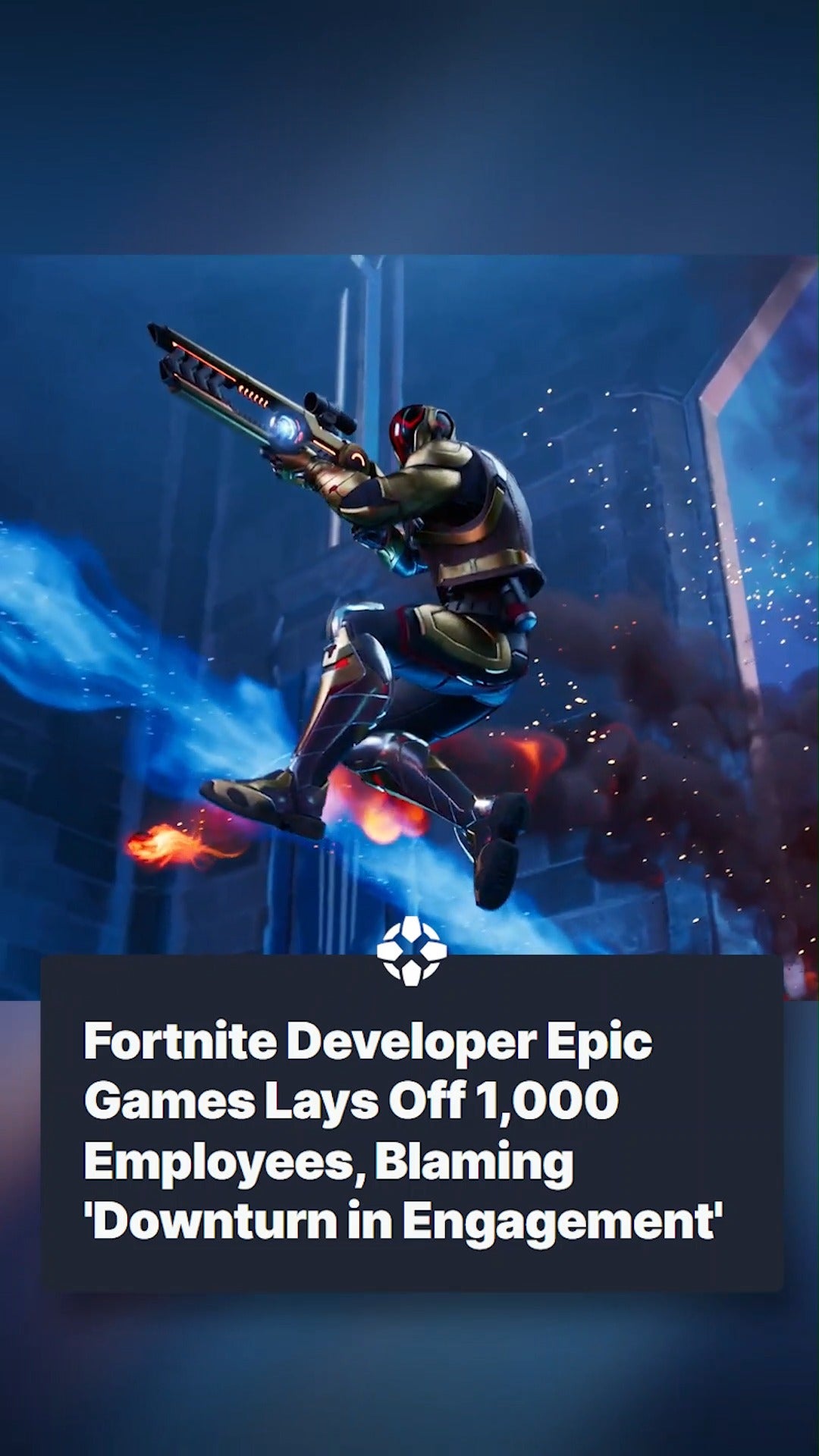 Video thumbnail for Fortnite developer Epic Games is laying off 1,000 staff due to a "downturn in engagement"