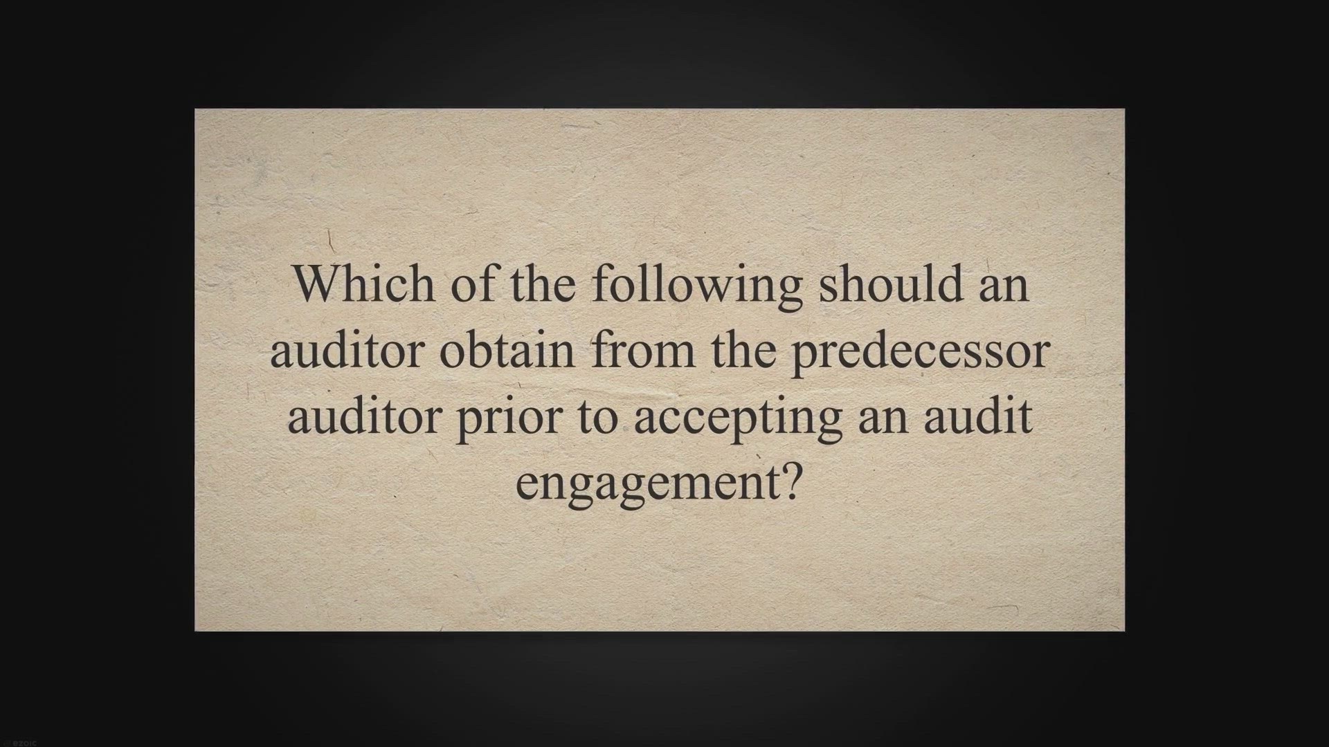 Video thumbnail for [Answers] 60 Questions of Auditing and Assurance Concepts and Applications