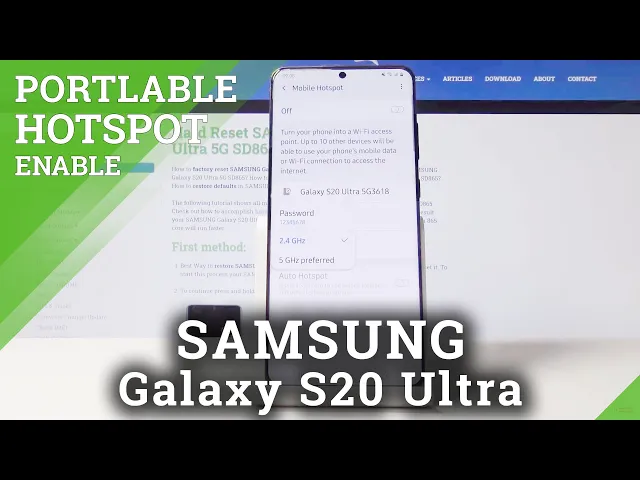 Video thumbnail for How to Enable Portable Hotspot in SAMSUNG Galaxy S20 Ultra – Network Access Point