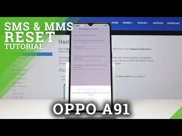 Video thumbnail for How to Reset Messages in OPPO A91 – Delete Text Messages