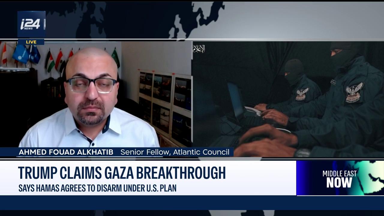 Video thumbnail for Trump claims Gaza breakthrough, says Hamas agrees to disarm under US plan