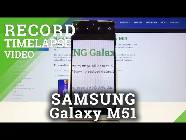 Video thumbnail for How to Record Timelapse Video in SAMSUNG Galaxy M51 – Speeded Up Videos