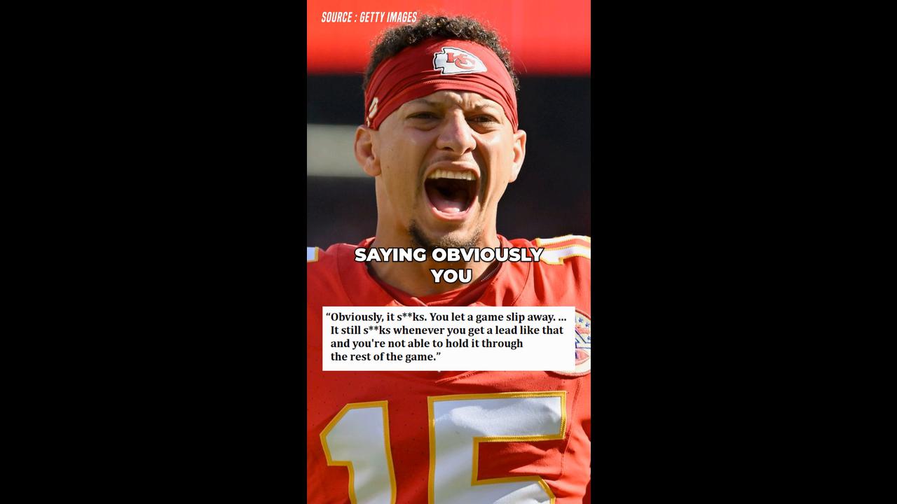 'Video thumbnail for Patrick Mahomes Calls Out Chiefs After Blowing 14-Point Lead'