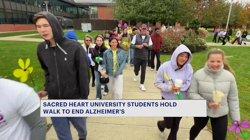 Video thumbnail for Sacred Heart University holds Walk to End Alzheimer's