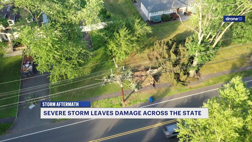 Video thumbnail for Cleanup continues across New Jersey after powerful storm Kills person in Scotch Plains