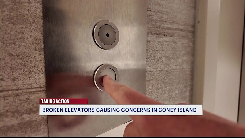 Video thumbnail for Broken elevators in 10-story Coney Island building cause concern for tenants