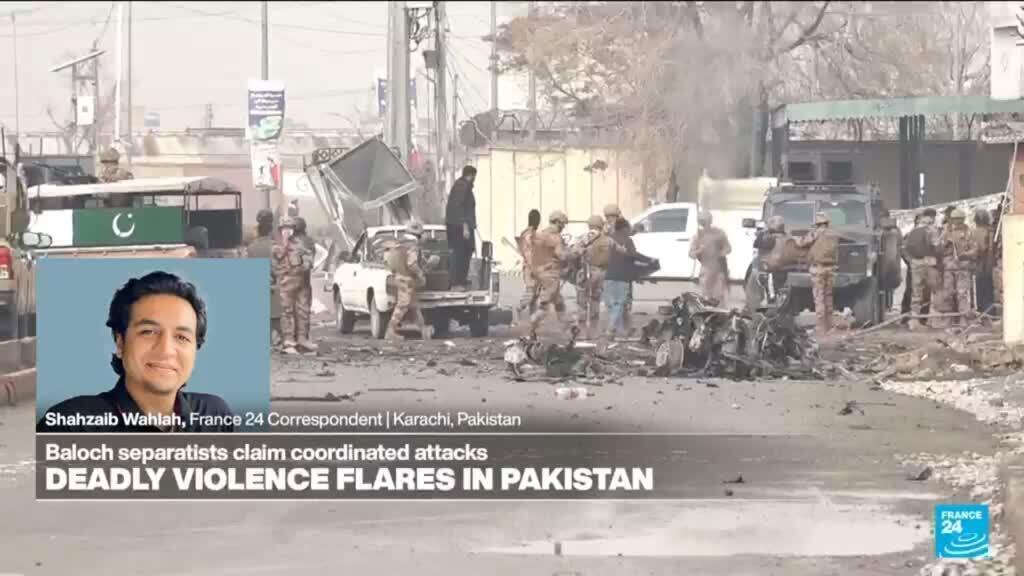 Video thumbnail for Separatists launch 'coordinated' attacks in southwest Pakistan