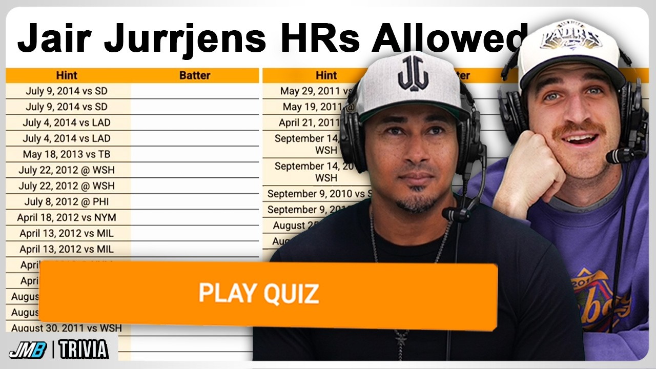 Video thumbnail for Can Jair Jurrjens recall every player that went yard against him? (Sporcle)