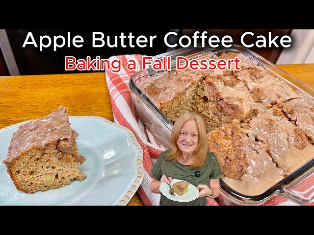 Video thumbnail for Fall Baking Dessert APPLE BUTTER COFFEE CAKE