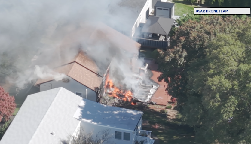 Video thumbnail for Dog killed as firefighters battle blaze at Point Pleasant residence