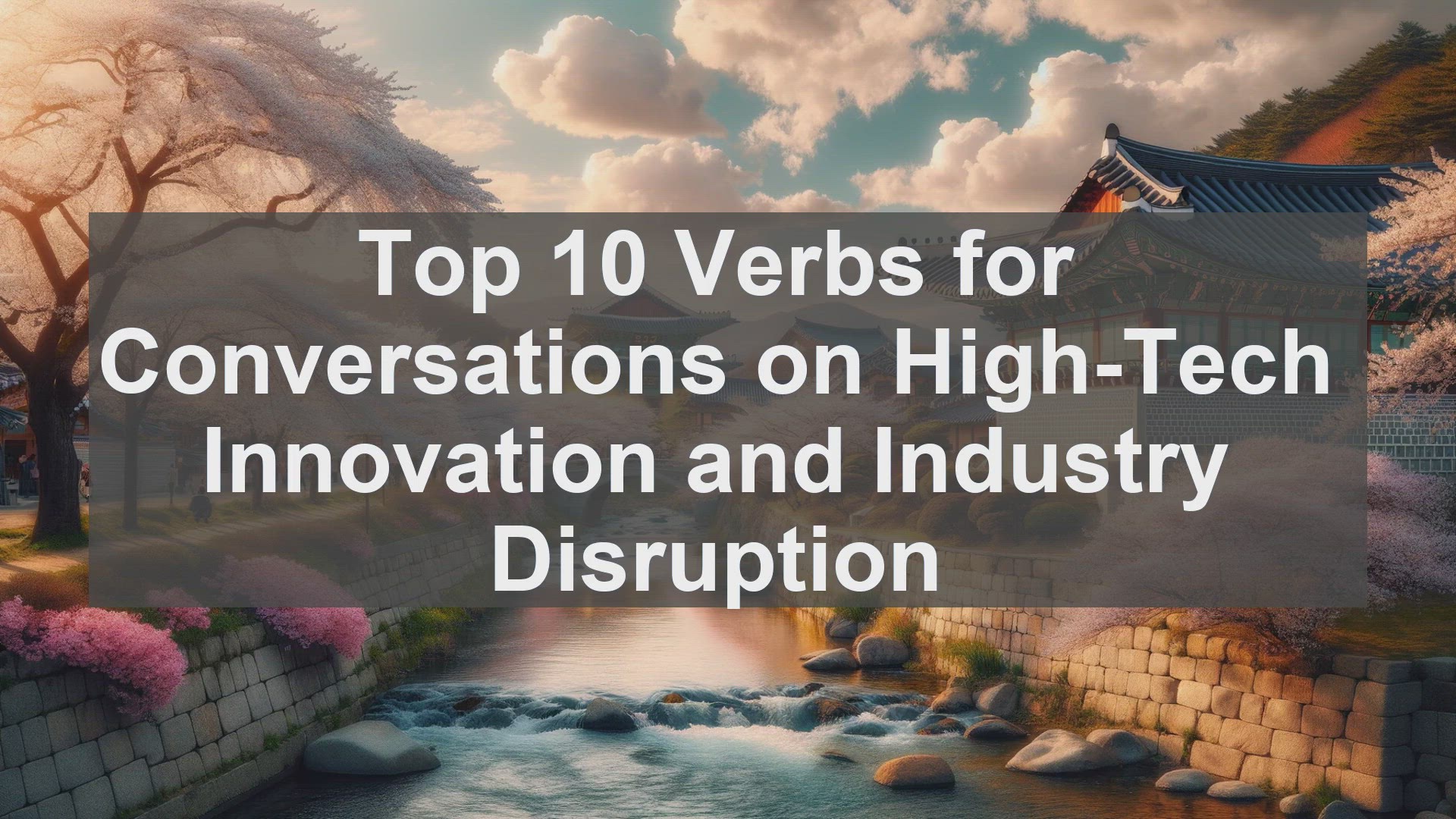 'Video thumbnail for Top 10 Verbs for Conversations on HighTech Innovation and Industry Disruption'
