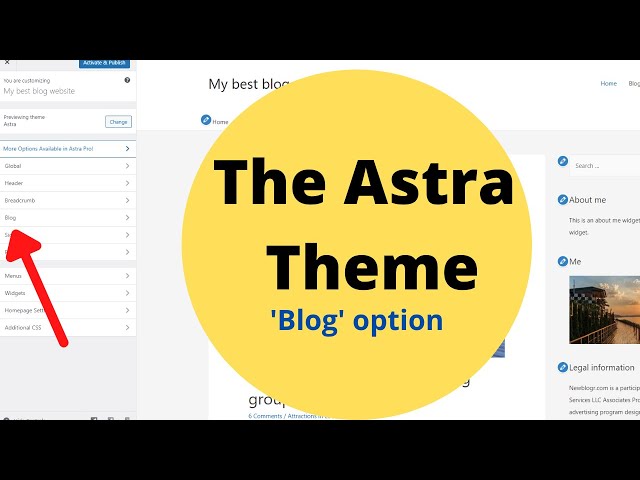 Video thumbnail for How To Use The Blog Option On The Free Astra Theme To Customise Your WordPress Website