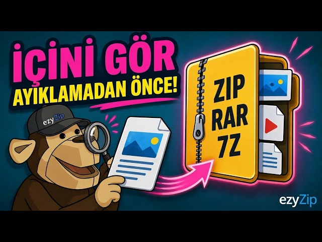 Video thumbnail for 📦 ZIP, RAR ve 7Z İçindeki Dosyaları Çıkarmadan Önizleme