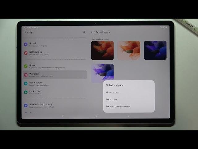 Video thumbnail for How to Change Wallpaper on SAMSUNG Galaxy Tab S7 FE  - Manage Screen Cover Picture