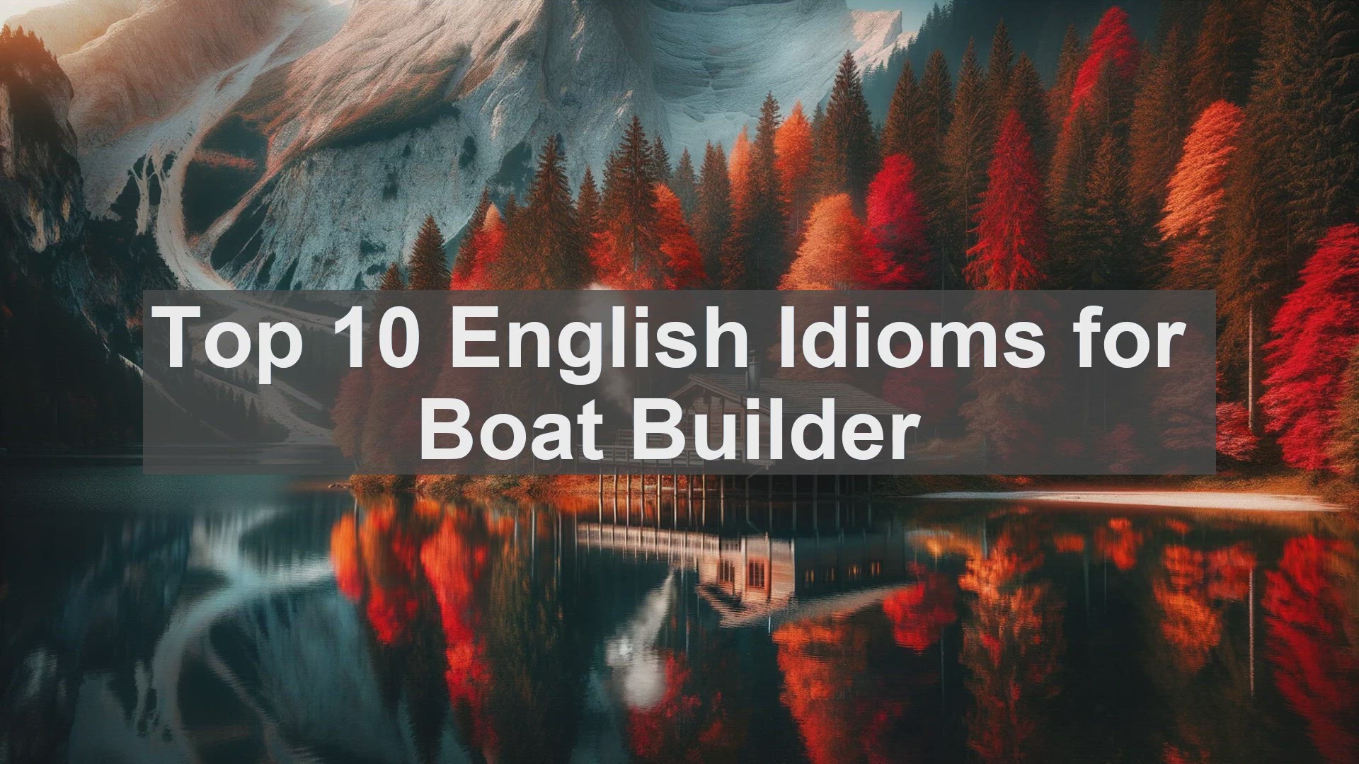 'Video thumbnail for Top 10 English Idioms for Boat Builder'