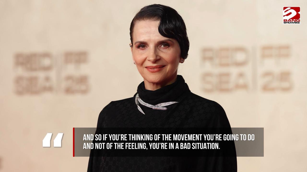 Video thumbnail for Juliette Binoche shares her thoughts on having experts during filming an intimate scene