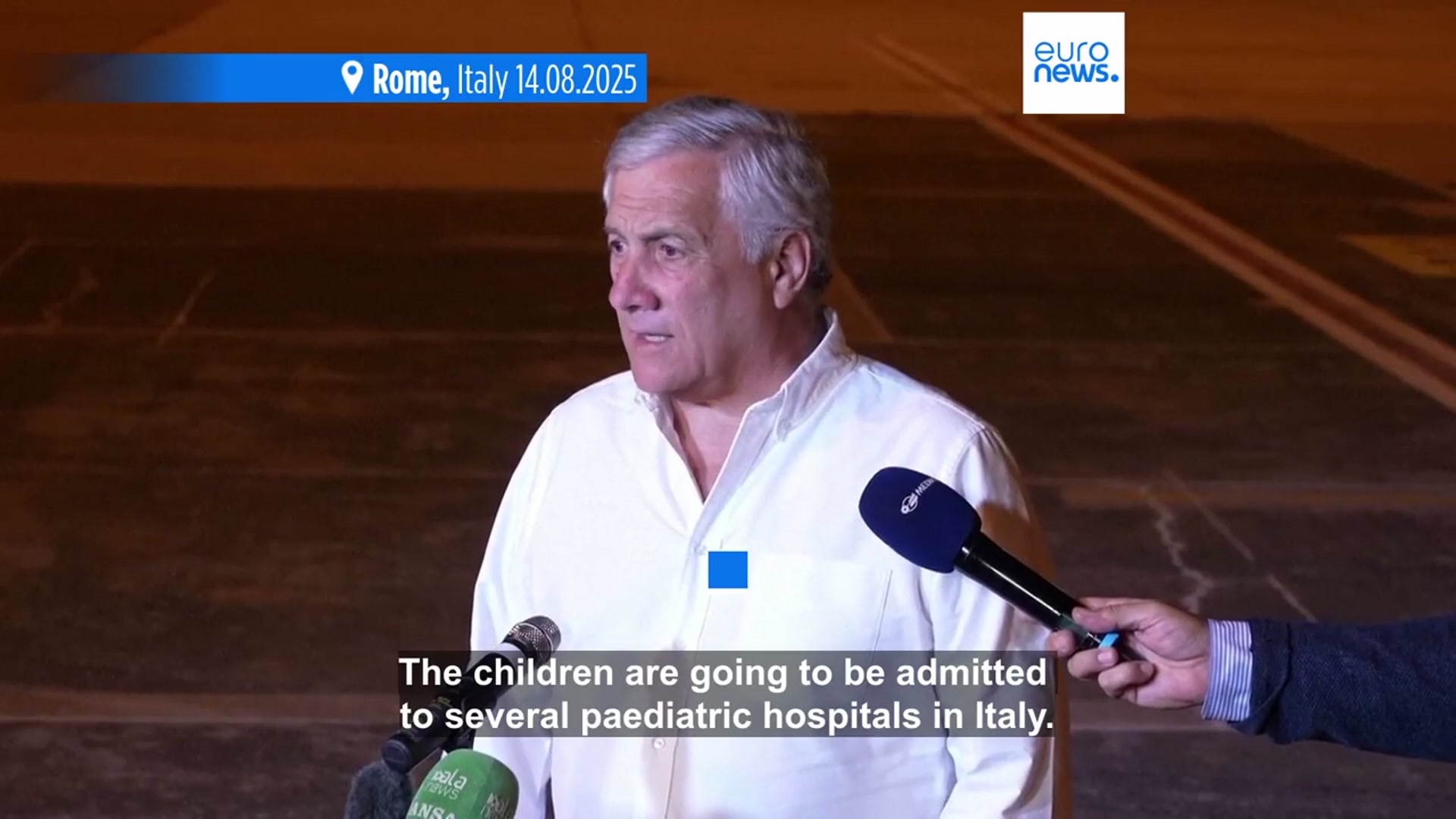 'Video thumbnail for Italy evacuates more than 100 Palestinians from Gaza, including 31 children'