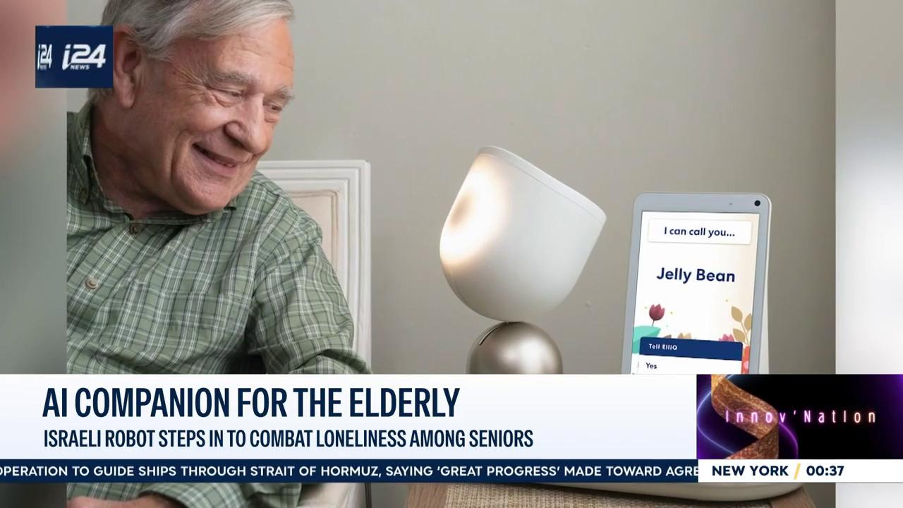 Video thumbnail for Israeli robot steps in to combat loneliness among seniors