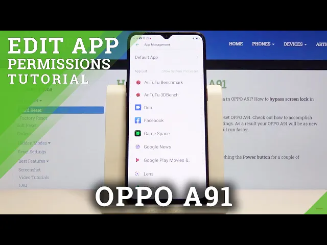 Video thumbnail for How to Change App Permissions in OPPO A91 – Find Permission Section