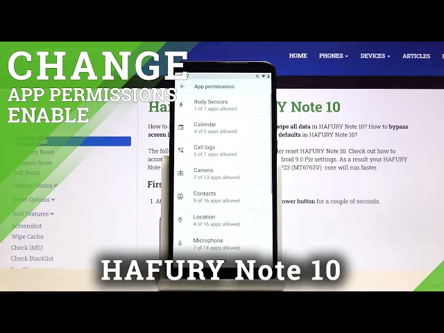 Video thumbnail for How to Manage App Permissions on HAFURY Note 10 – Set Up App Permissions