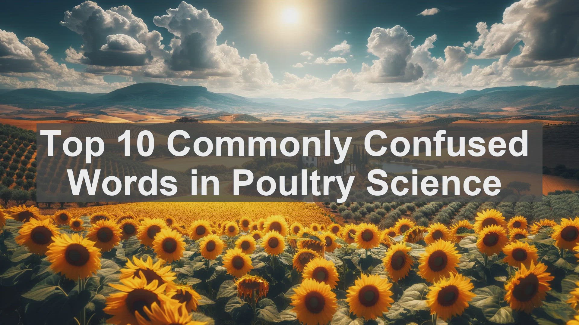 'Video thumbnail for Top 10 Commonly Confused Words in Poultry Science'