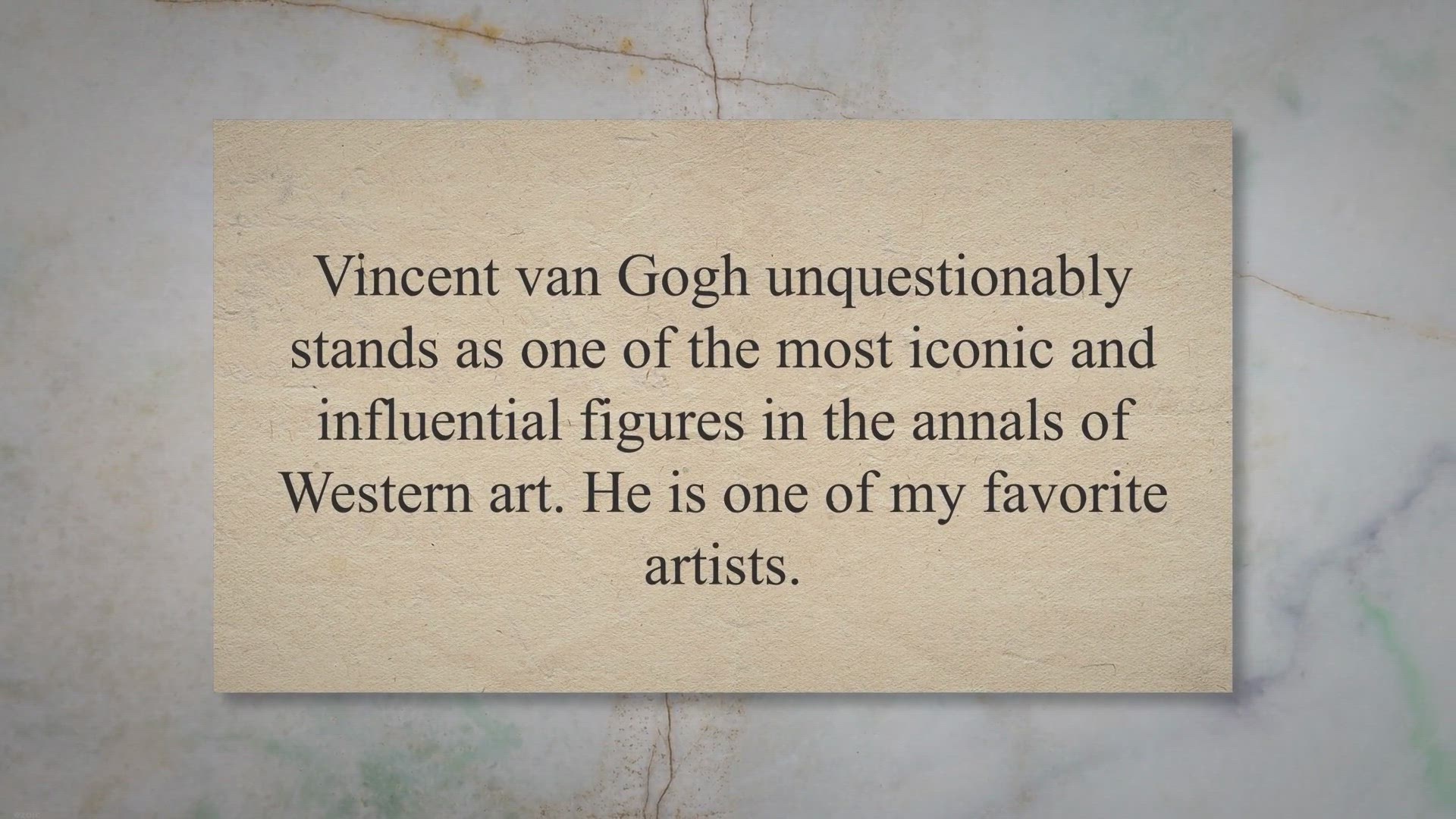 'Video thumbnail for Vincent Van Gogh's Art Style And Technique'