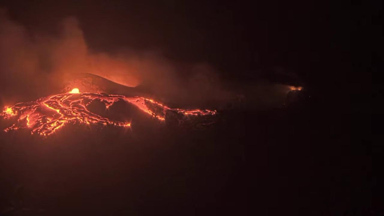 Video thumbnail for US: Lava Flows Pour From Kilauea Vent Overnight As Volcano Stays Pressurized.