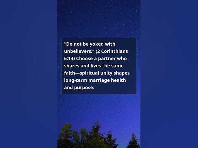 Video thumbnail for 2 Corinthians 6:14 — Why shared faith matters in marriage