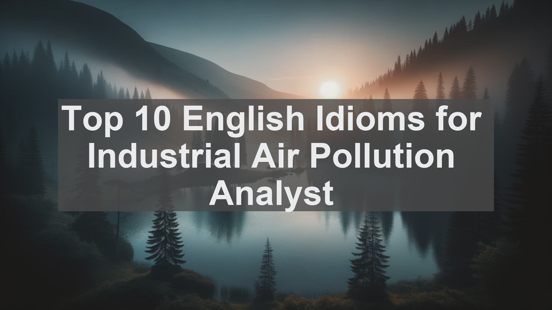'Video thumbnail for Top 10 English Idioms for Industrial Air Pollution Analyst'