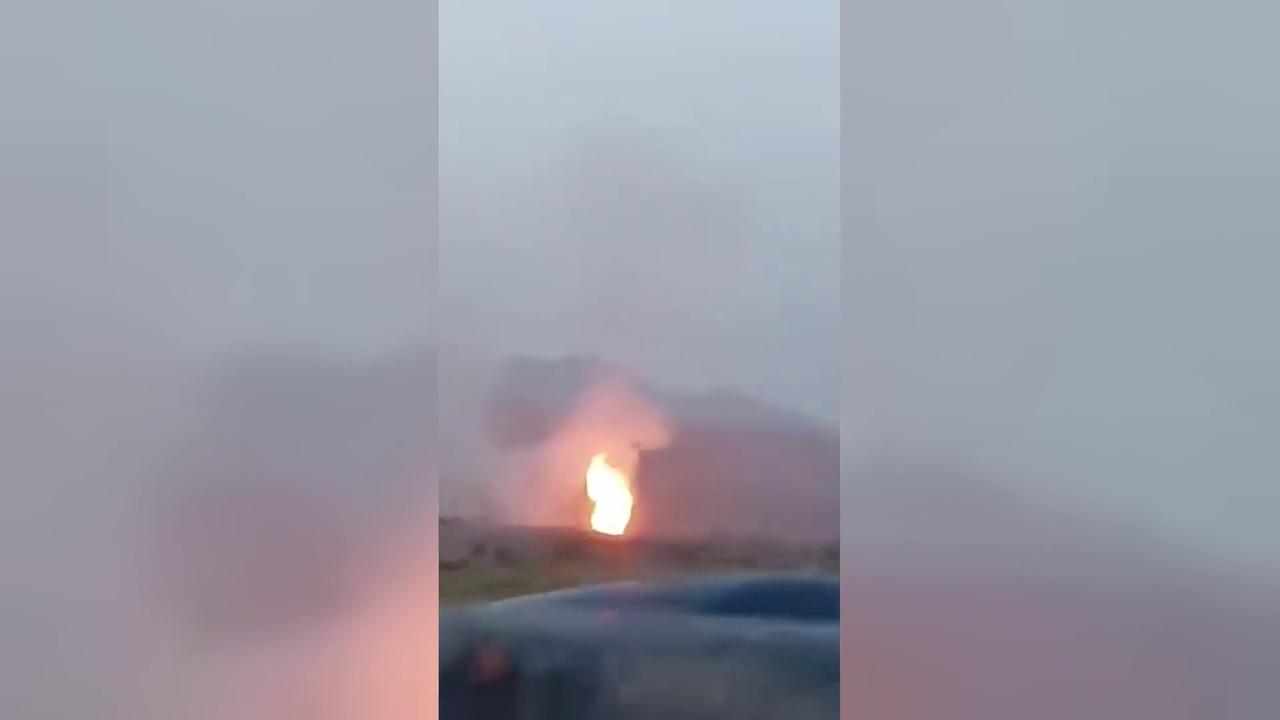 Video thumbnail for Pakistan: Gas Pipeline Explosion Sparks Fire In Pakistan.