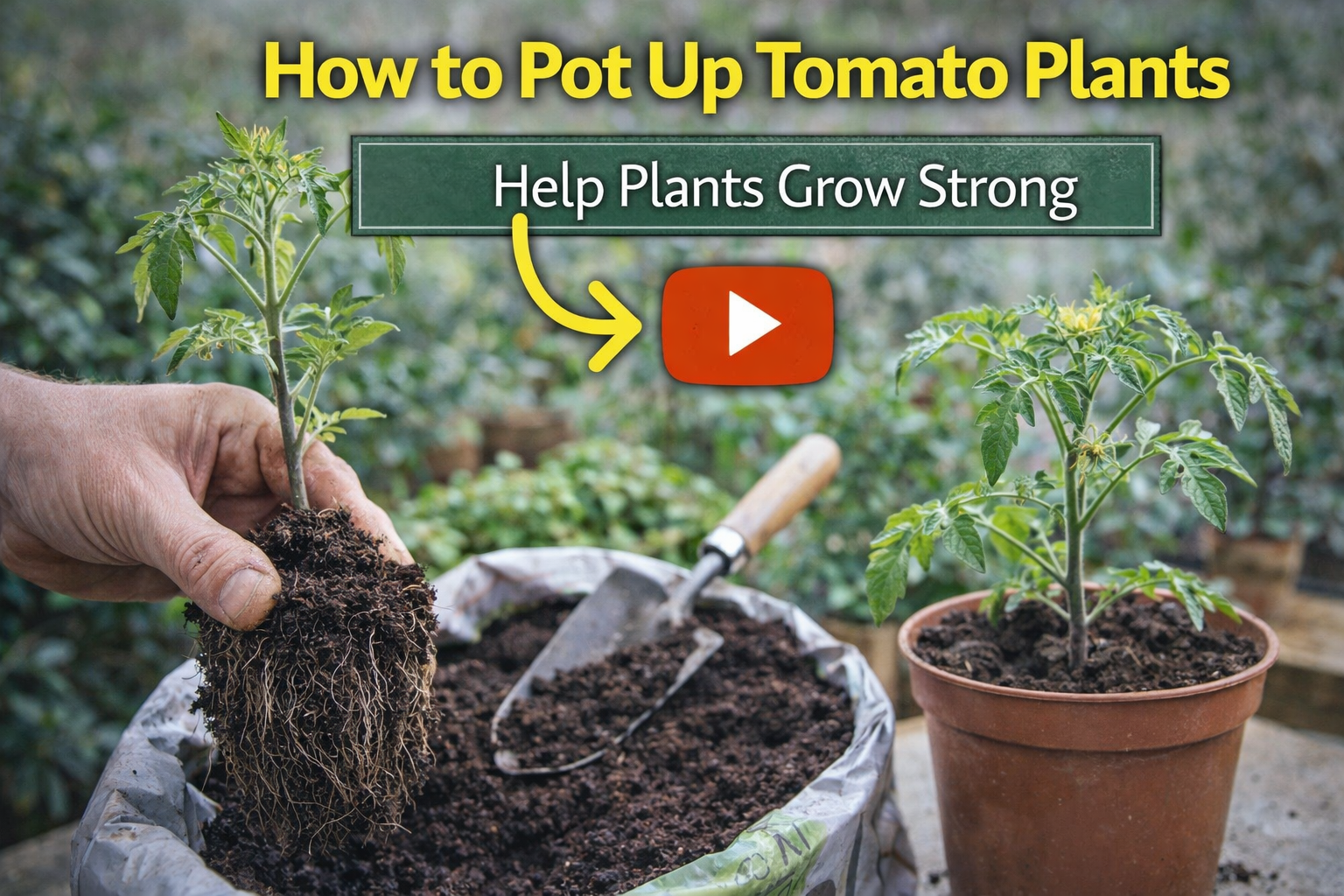 Video thumbnail for How to Pot Up Tomato Plants | Help Plants Grow Strong