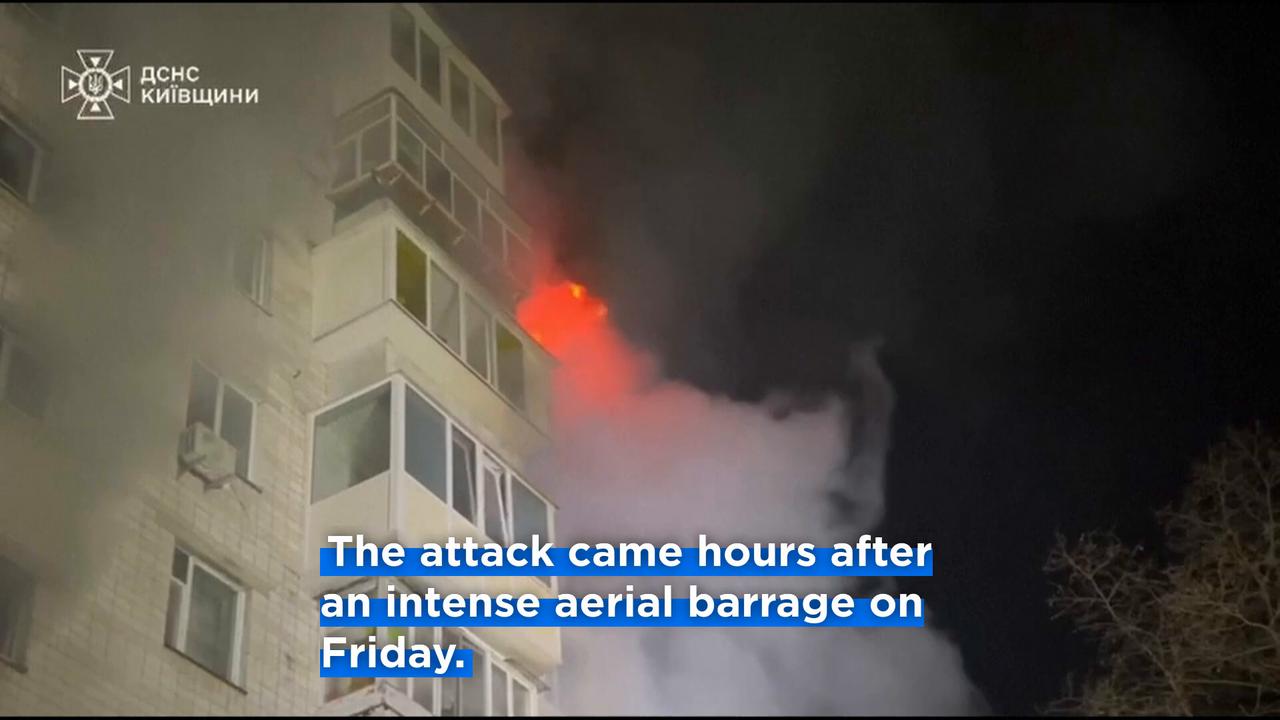 Video thumbnail for At least one killed and dozens injured in Russian strikes on Ukraine