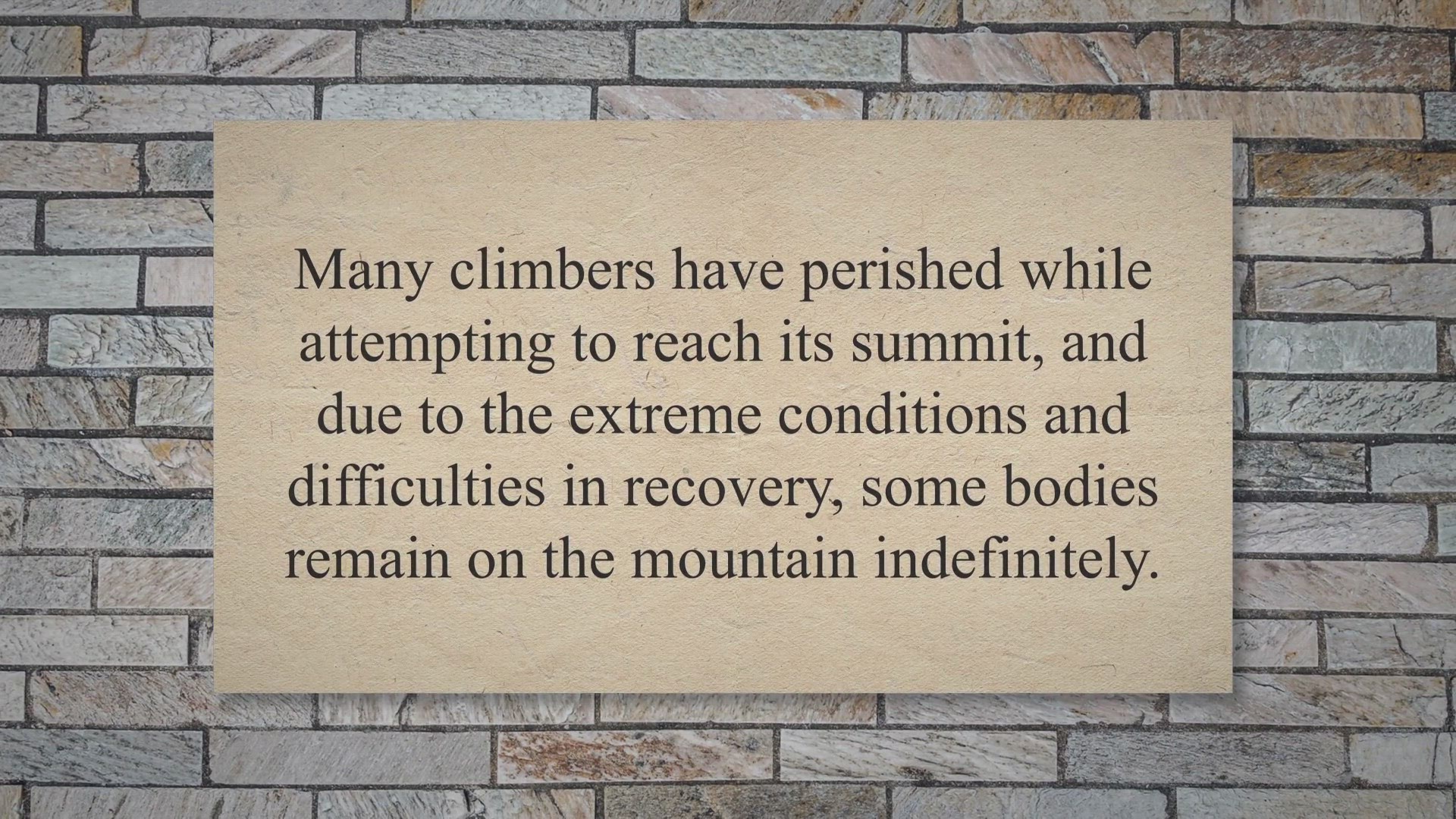 Video thumbnail for The Sleeping Beauty of Mount Everest