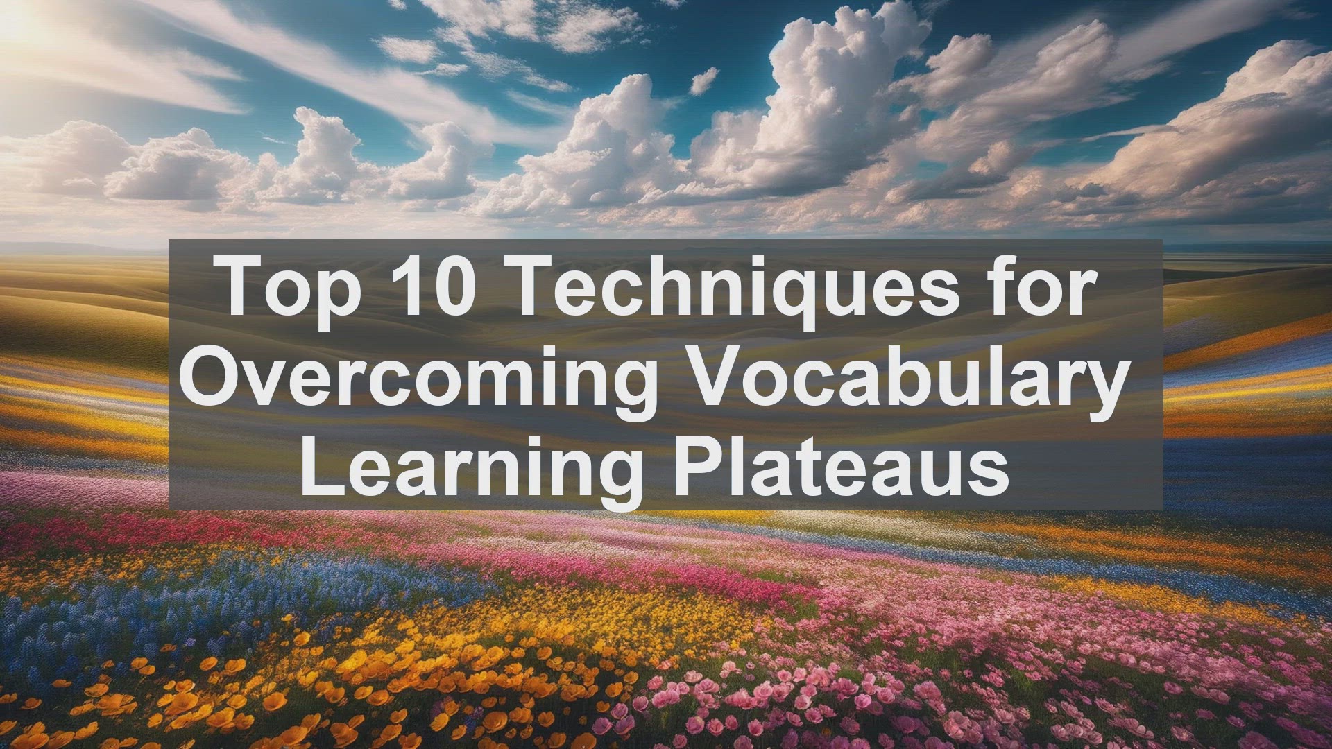 'Video thumbnail for Top 10 Techniques for Overcoming Vocabulary Learning Plateaus'