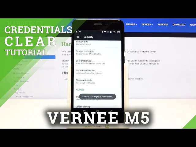 Video thumbnail for How to Easily Clear Credentials on VERNEE M5 –  Delete Certificates