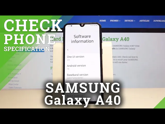 Video thumbnail for How to Find Phone Specification in SAMSUNG Galaxy A40 – Locate Specs