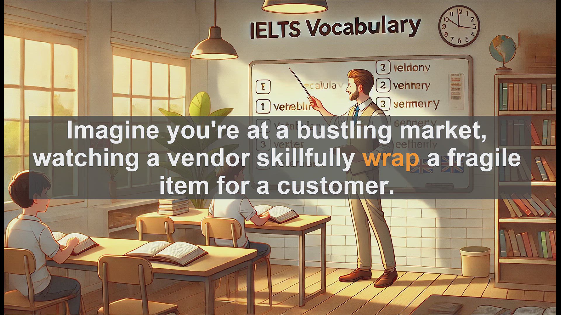 'Video thumbnail for 2500 Must Know IELTS 6.5 Vocabulary - Understanding 'Wrap': A Versatile Word in English'