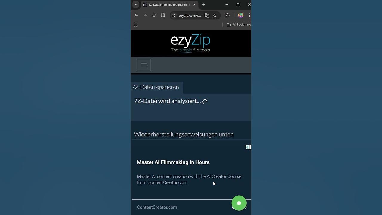 Video thumbnail for 📦 So Reparieren Sie beschädigte 7Z-Dateien kostenlos Online