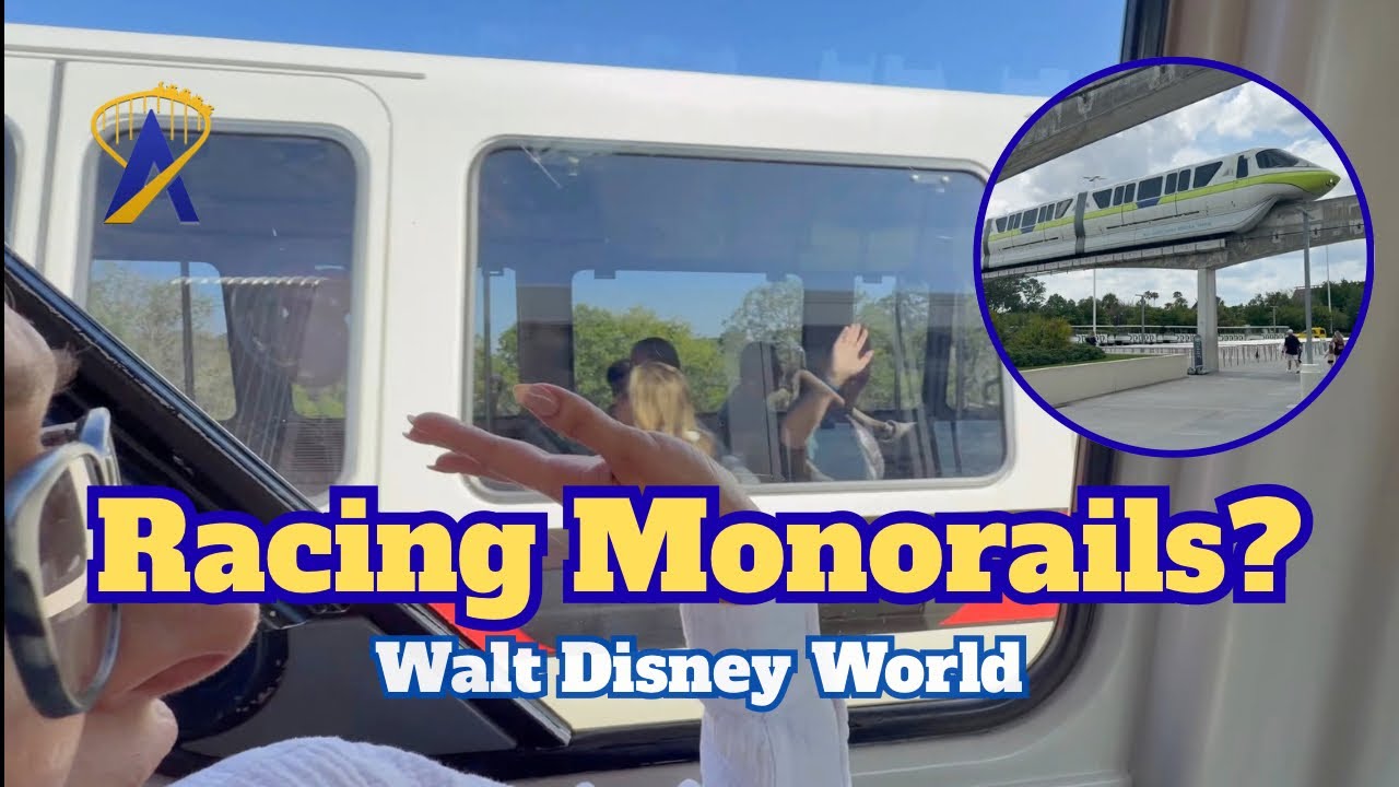 Video thumbnail for Magic Kingdom Monorails Traveling In The Same Direction - Walt Disney World