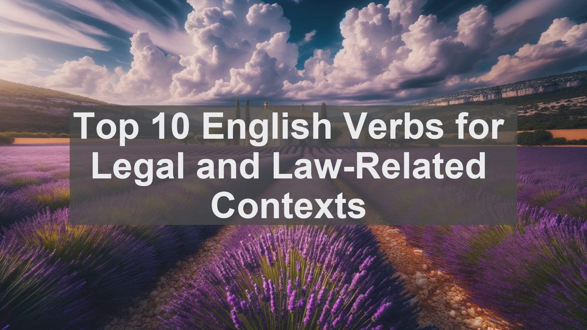 'Video thumbnail for Top 10 English Verbs for Legal and LawRelated Contexts'