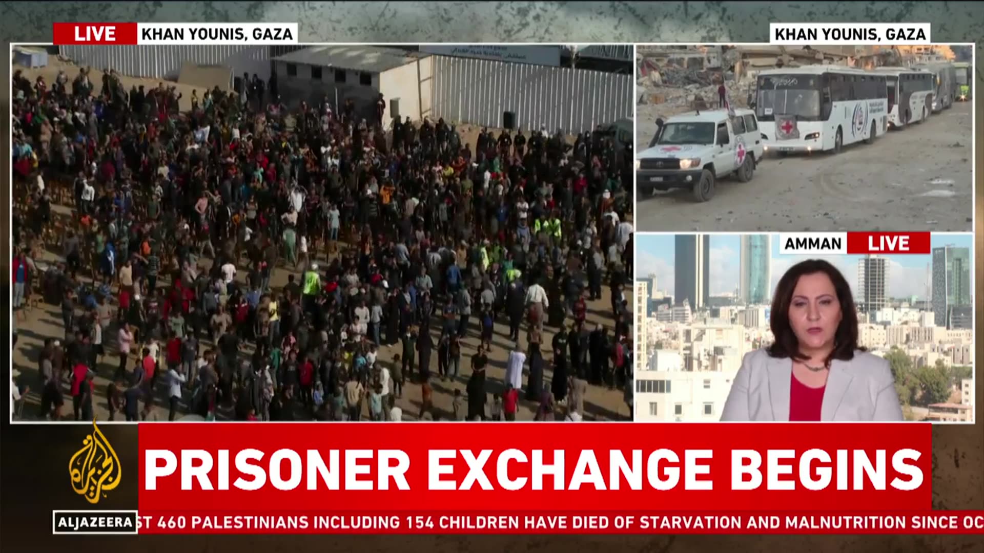 'Video thumbnail for Israeli military says Red Cross has received 7 captives in Gaza'
