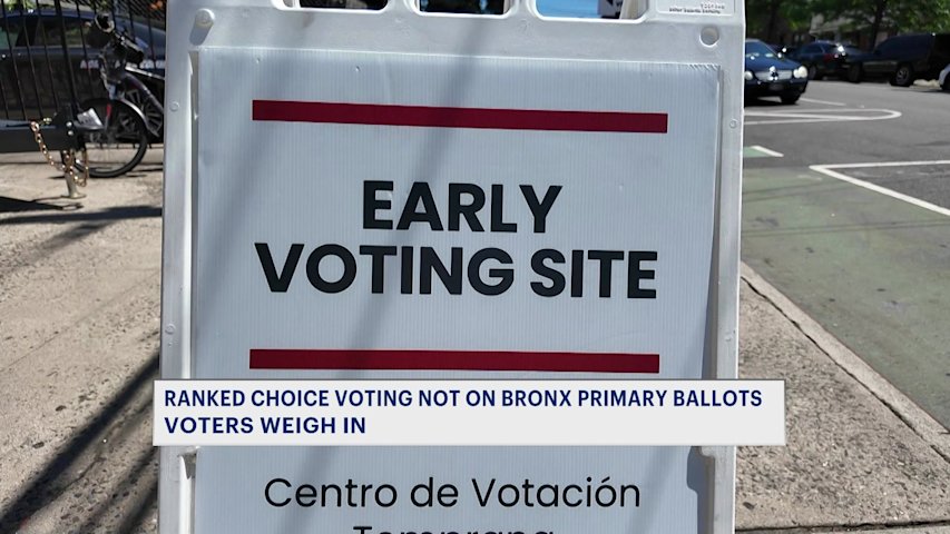 Video thumbnail for Ranked choice voting not on Bronx primary ballots, voters weigh in